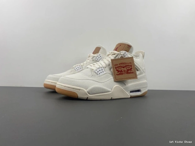 AO2571-100 4 Levi's x Jordan Air 'White' 0812
